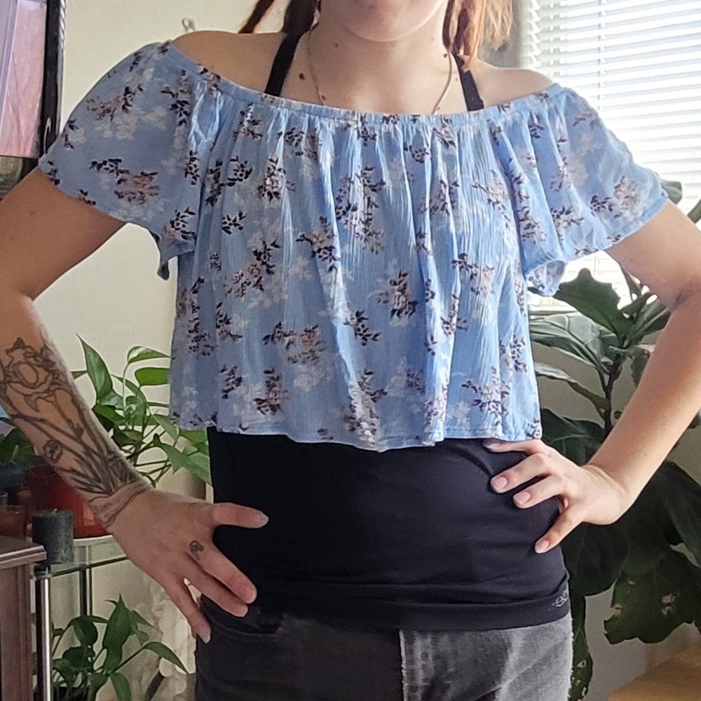 Ruffle flowy top